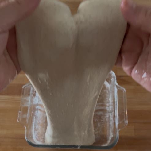 Coil folds will seem like the dough will stretch 5 feet, but that’s normal.