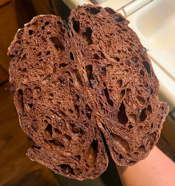 Double chocolate chip sourdough loaf