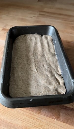 Gently flattened, bubbles kept