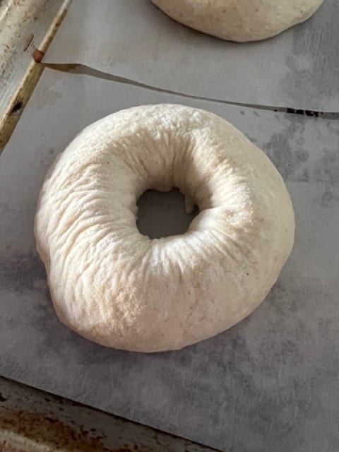 Shaped, with the hole over-exaggerated